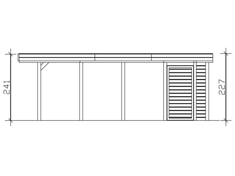 Skan Holz Carport Friesland Set 2 314 x 708 cm