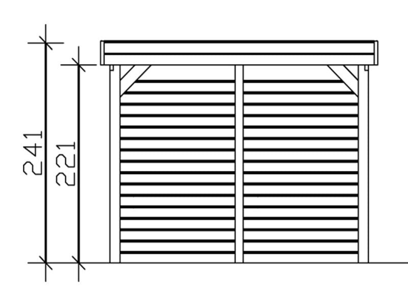 Skan Holz Carport Friesland Set 2 314 x 708 cm