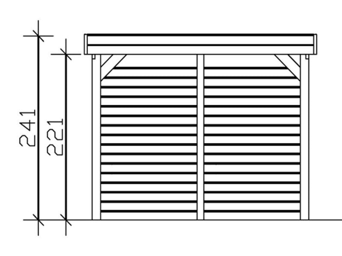 Skan Holz Carport Friesland Set 2 314 x 708 cm
