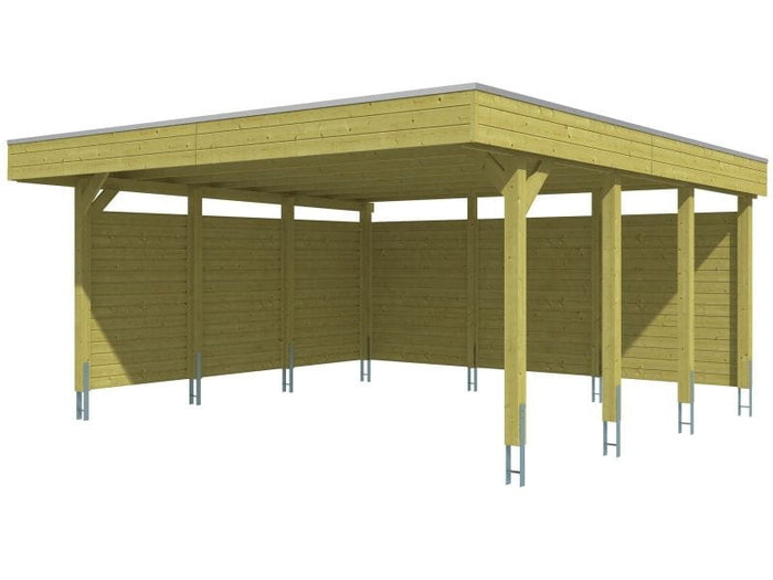 Skan Holz Carport Friesland Set 3 557 x 555 cm