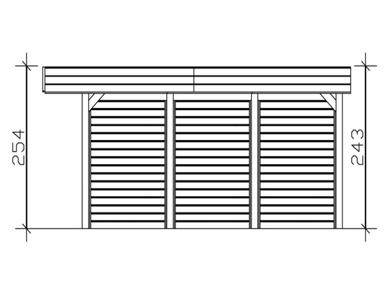 Skan Holz Carport Friesland Set 3 557 x 555 cm