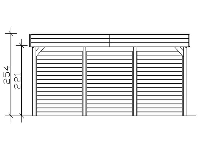 Skan Holz Carport Friesland Set 3 557 x 555 cm