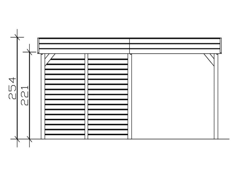 Skan Holz Carport Friesland Set 4 557 x 708 cm
