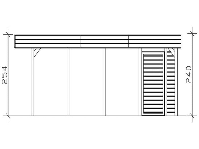 Skan Holz Carport Friesland Set 4 557 x 708 cm