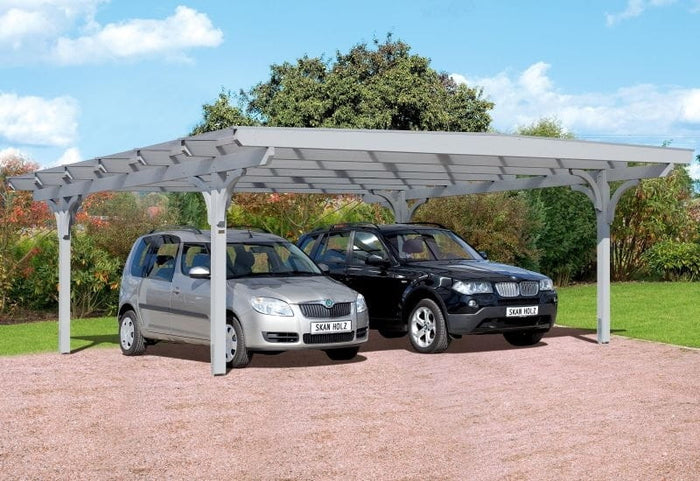 Skan Holz Carport Odenwald 640 x 648 cm Leimholz