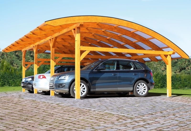 Skan Holz Carport Schwaben 648 x 630 cm Leimholz