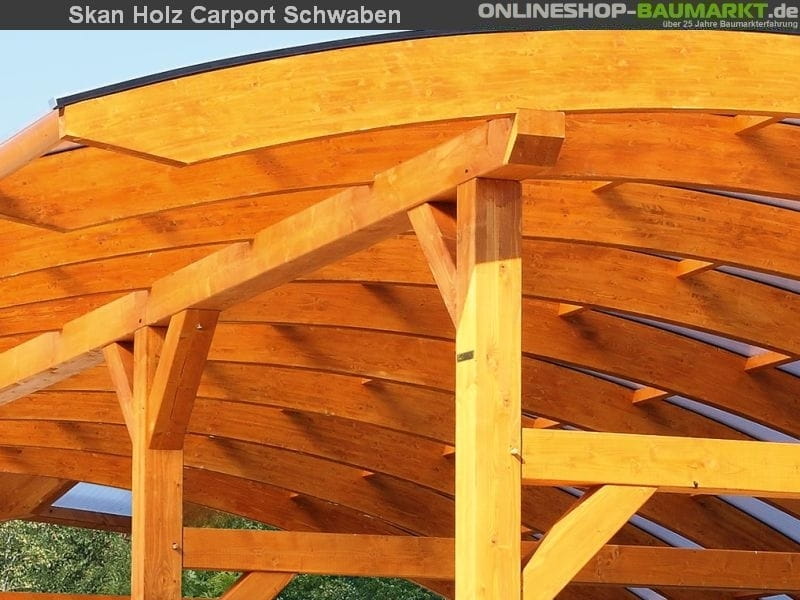 Skan Holz Carport Schwaben 648 x 630 cm Leimholz