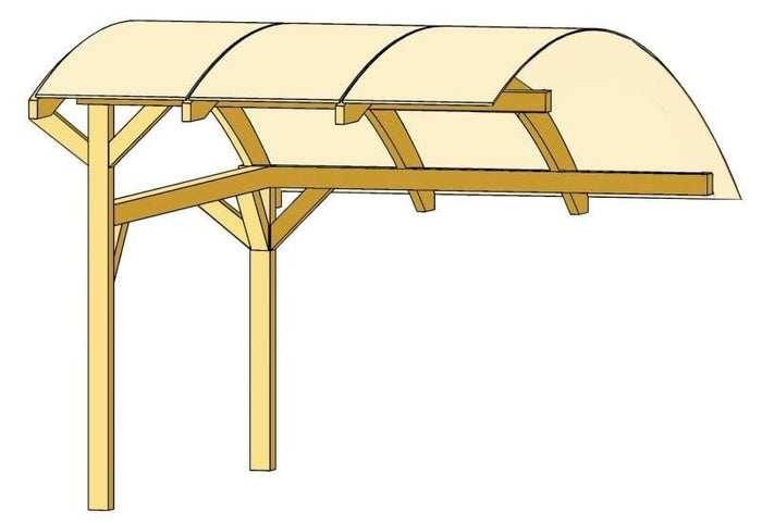 Skan Holz Carport Schwaben Stellplatzerweiterung Leimholz