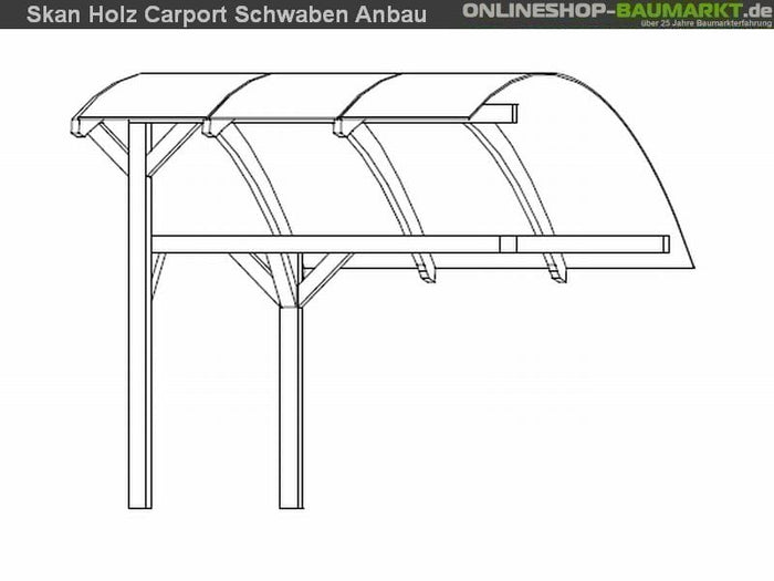 Skan Holz Carport Schwaben Stellplatzerweiterung Leimholz