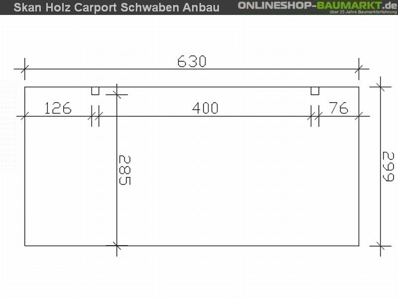 Skan Holz Carport Schwaben Stellplatzerweiterung Leimholz