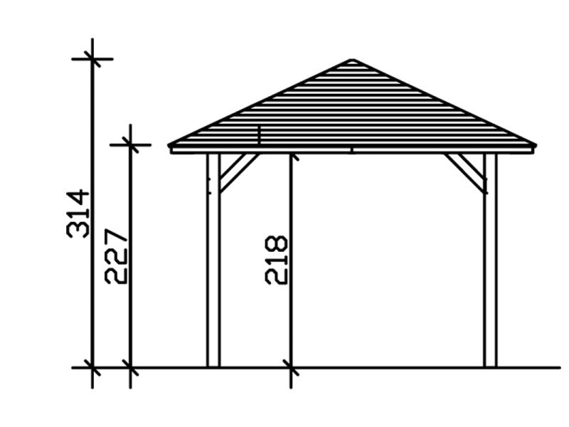 Skan Holz Carport Taunus 12 Gr. 1 natur