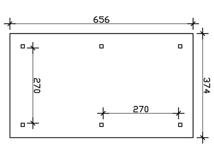 Skan Holz Carport Taunus 12 Gr. 1 natur