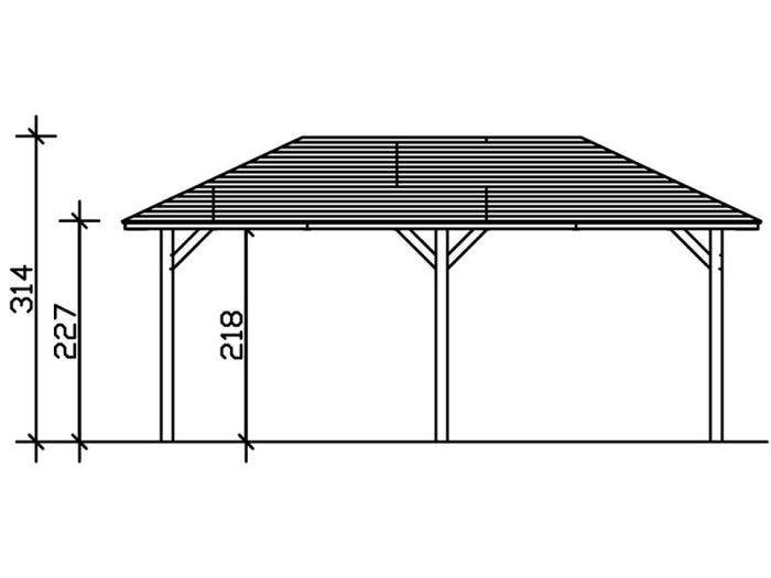 Skan Holz Carport Taunus 12 Gr. 1 natur