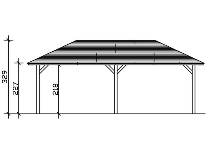 Skan Holz Carport Taunus 12 Gr. 2 natur