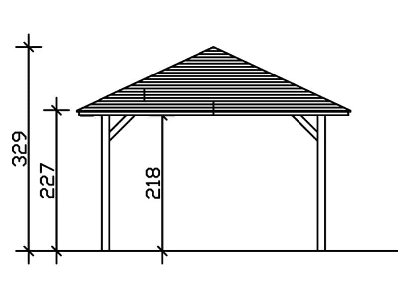 Skan Holz Carport Taunus 12 Gr. 2 natur