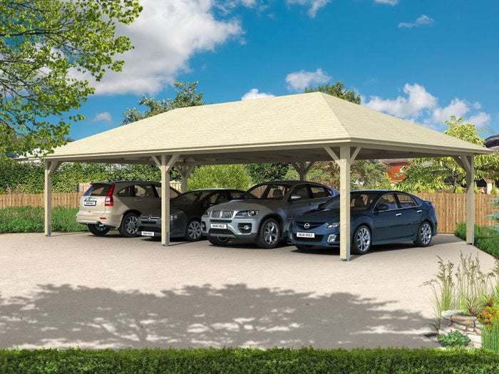 Skan Holz Carport Taunus 14 Gr. 4 natur