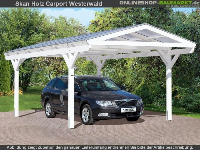 Skan Holz Carport Westerwald 362 x 648 cm Leimholz