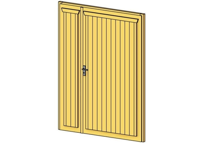 Skan Holz Doppeltür für Carports, 148 x 198 cm, unbehandelt