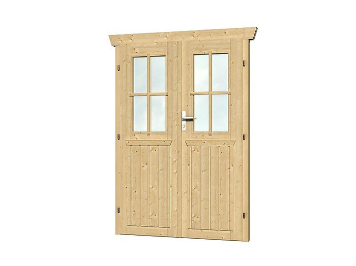 Skan Holz Doppeltür halbverglast 28 mm
