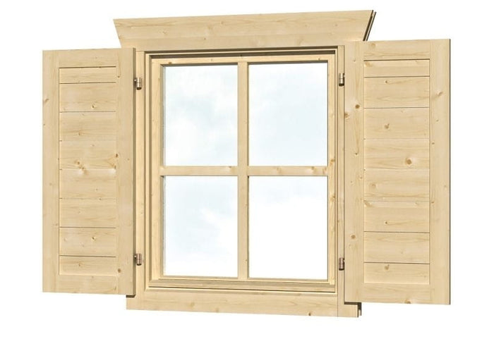 Skan Holz Fensterläden Einzelfenster beidseitig