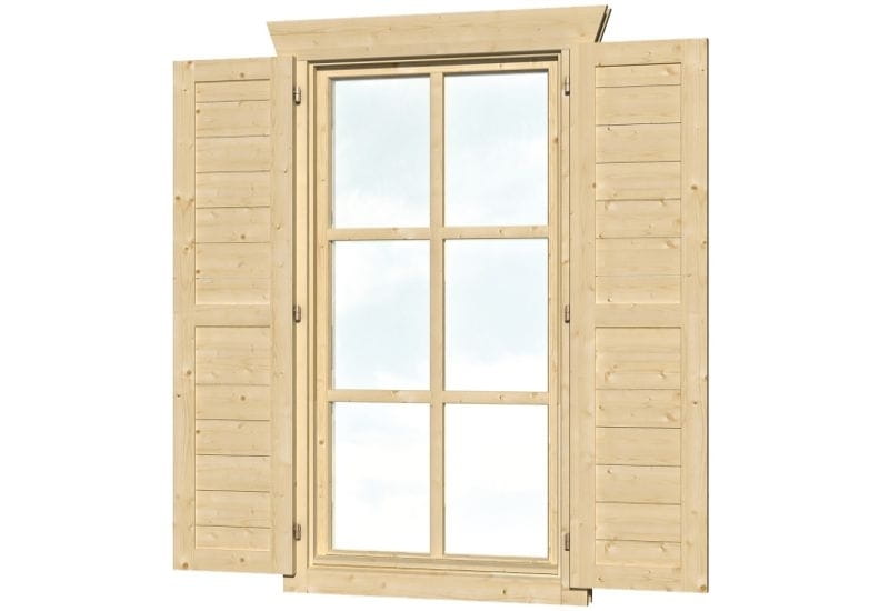 Skan Holz Fensterläden Einzelfenster hoch beidseitig