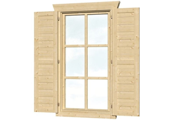 Skan Holz Fensterläden Einzelfenster hoch beidseitig