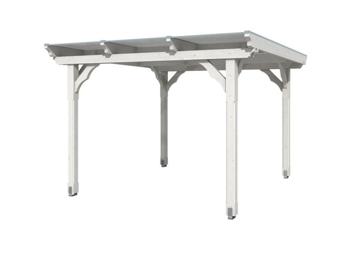 Skan Holz Flachdach Pavillon Marseille, Weiß