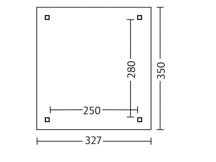 Skan Holz Flachdach Pavillon Marseille, Weiß