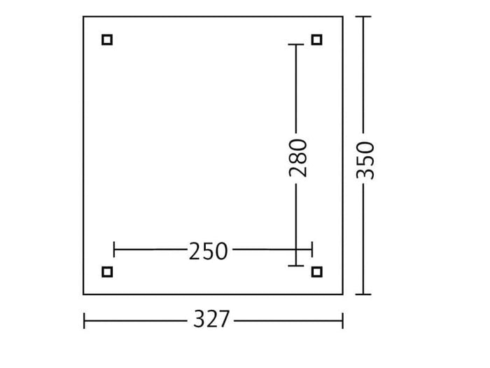 Skan Holz Flachdach Pavillon Marseille, Eiche hell