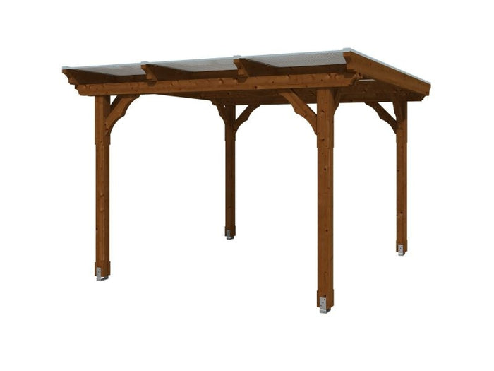 Skan Holz Flachdach Pavillon Marseille, Nussbaum