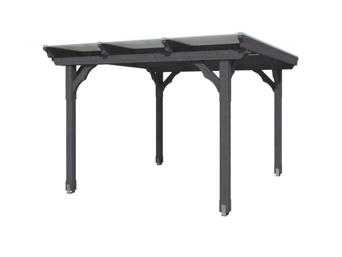 Skan Holz Flachdach Pavillon Marseille, schiefergrau