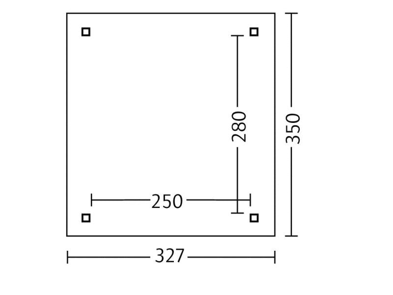 Skan Holz Flachdach Pavillon Marseille, schiefergrau