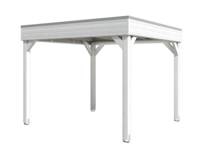 Skan Holz Flachdach Pavillon Toulouse, Weiß