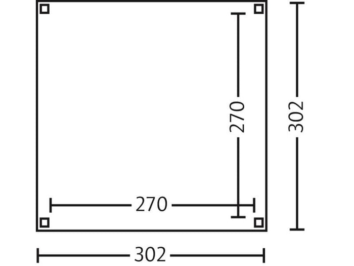 Skan Holz Flachdach Pavillon Toulouse, Weiß