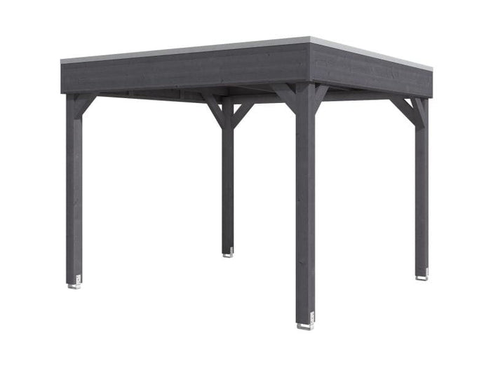 Skan Holz Flachdach Pavillon Toulouse, Schiefergrau