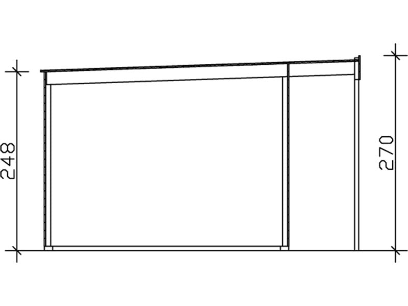 Skan Holz Gartenhaus Tokio 2 einschalig natur