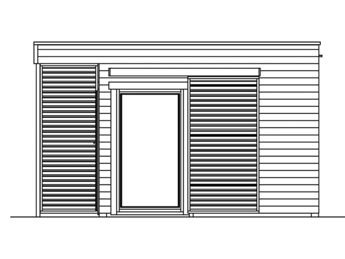 Skan Holz Gartenhaus Tokio 2 einschalig natur