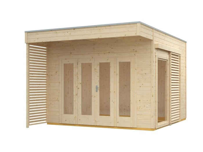 Skan Holz Gartenhaus Tokio 2 zweischalig natur