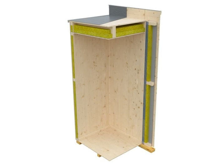 Skan Holz Gartenhaus Tokio 2 zweischalig natur