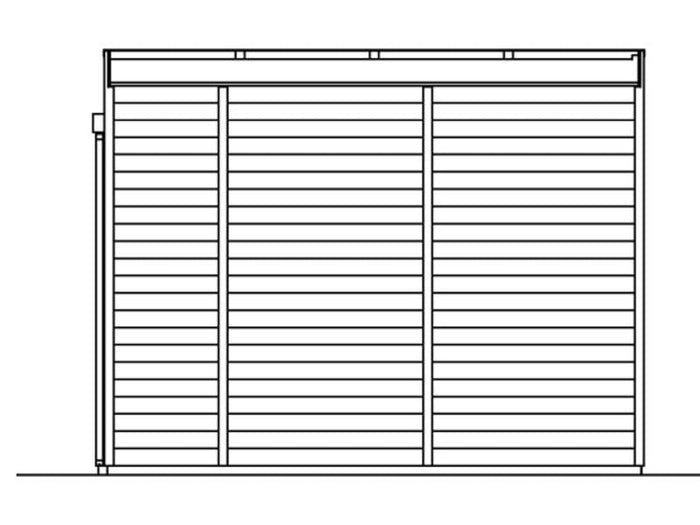 Skan Holz Gartenhaus Tokio 2 zweischalig schiefergrau