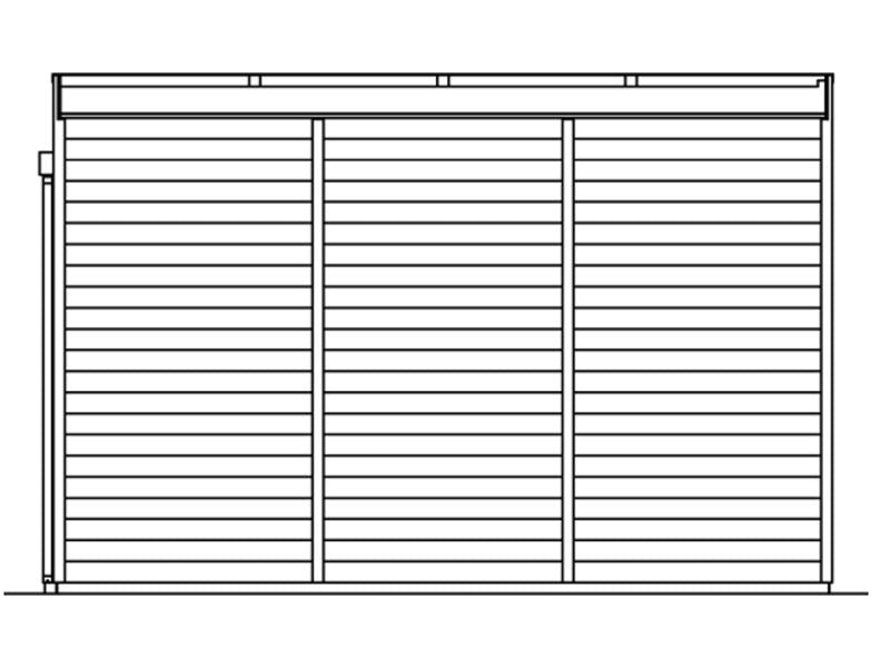 Skan Holz Gartenhaus Tokio 4 zweischalig natur