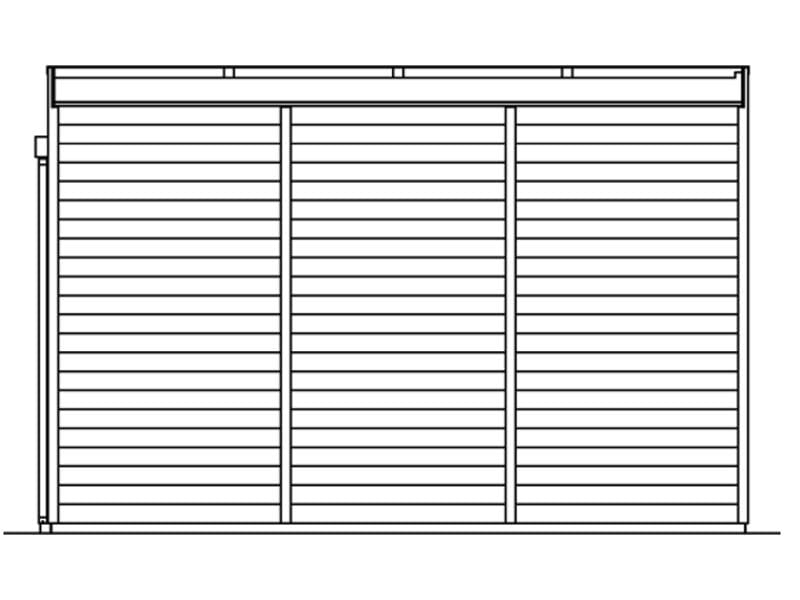 Skan Holz Gartenhaus Tokio 4 zweischalig schiefergrau
