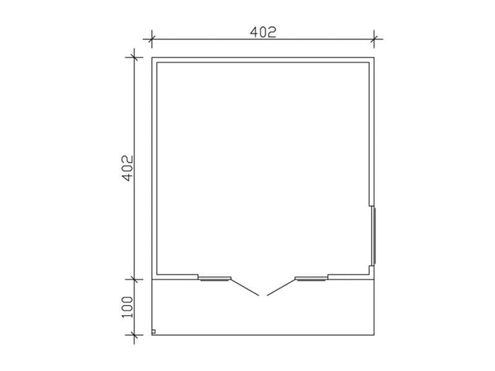 Skan Holz Gartenhaus Tokio 4 zweischalig schiefergrau