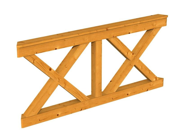 Skan Holz Pavillon Andreaskreuz-Brüstung 180 cm in eiche hell