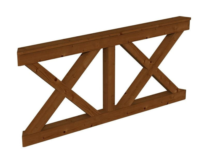 Skan Holz Pavillon Andreaskreuz-Brüstung 180 cm in nussbaum