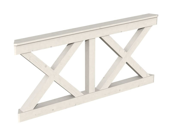 Skan Holz Pavillon Andreaskreuz-Brüstung 180 cm in weiß
