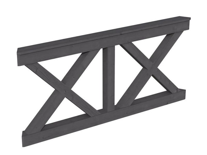 Skan Holz Pavillon Andreaskreuz-Brüstung 180 cm in schiefergrau