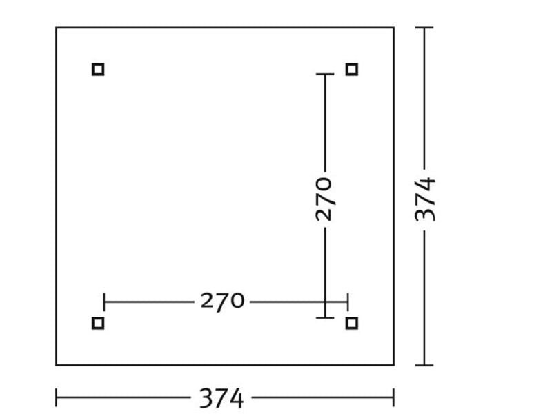 Skan Holz Pavillon Cannes Größe 1 in nussbaum