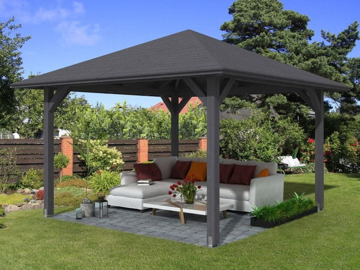 Skan Holz Pavillon Cannes Größe 2 in schiefergrau