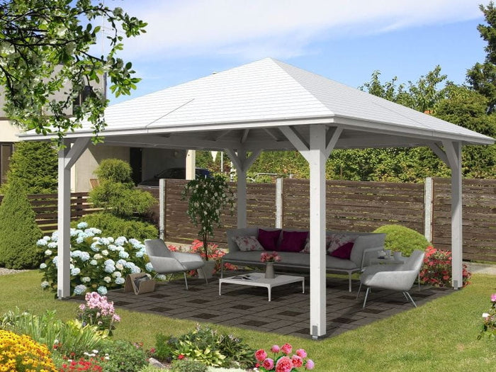 Skan Holz Pavillon Cannes Größe 3 in weiß